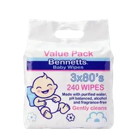 Baby Wipes, Value Pack 3×80s